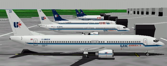 737 Fleet at Stansted showing 1998 and 2000 schemes